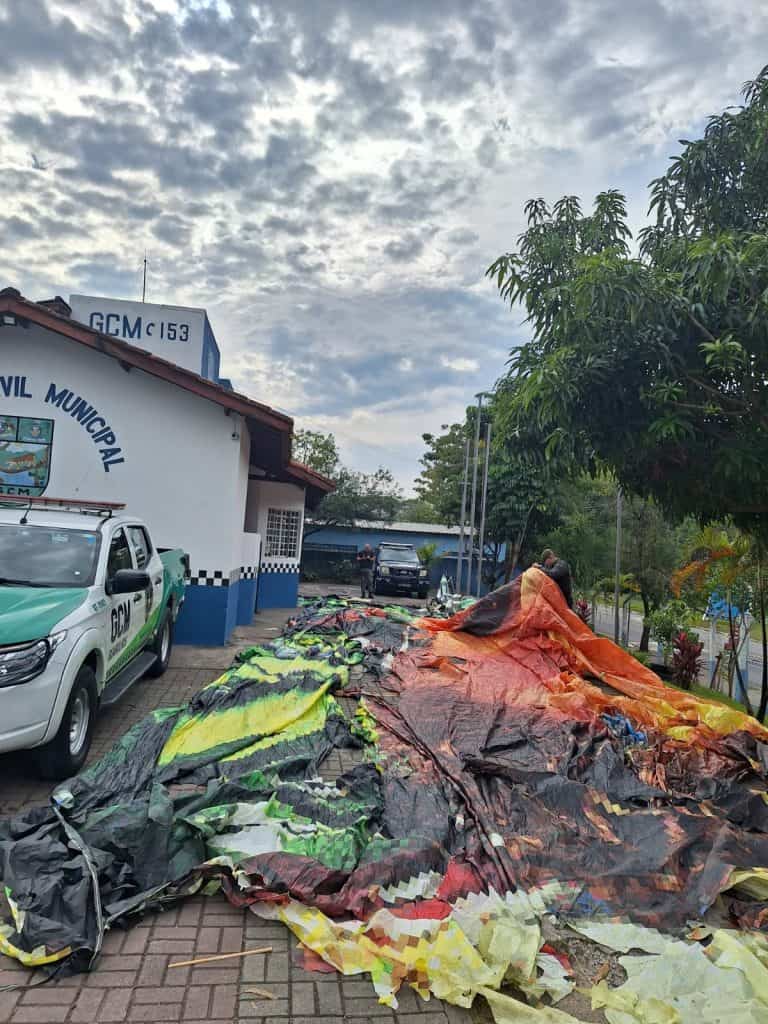 A GCM de Guarulhos impediu que um balão no Bonsucesso desencadeasse um grande incendio