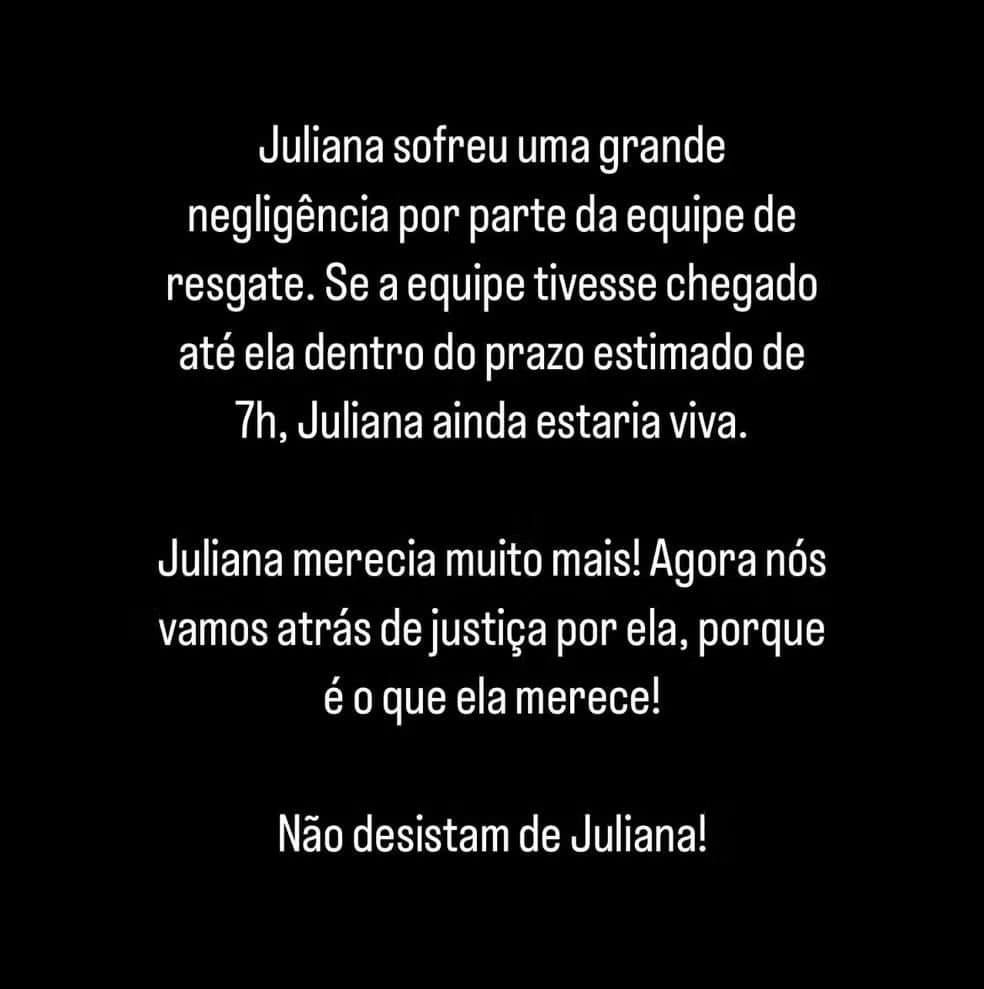 Instagram da Família de Juliana Marins