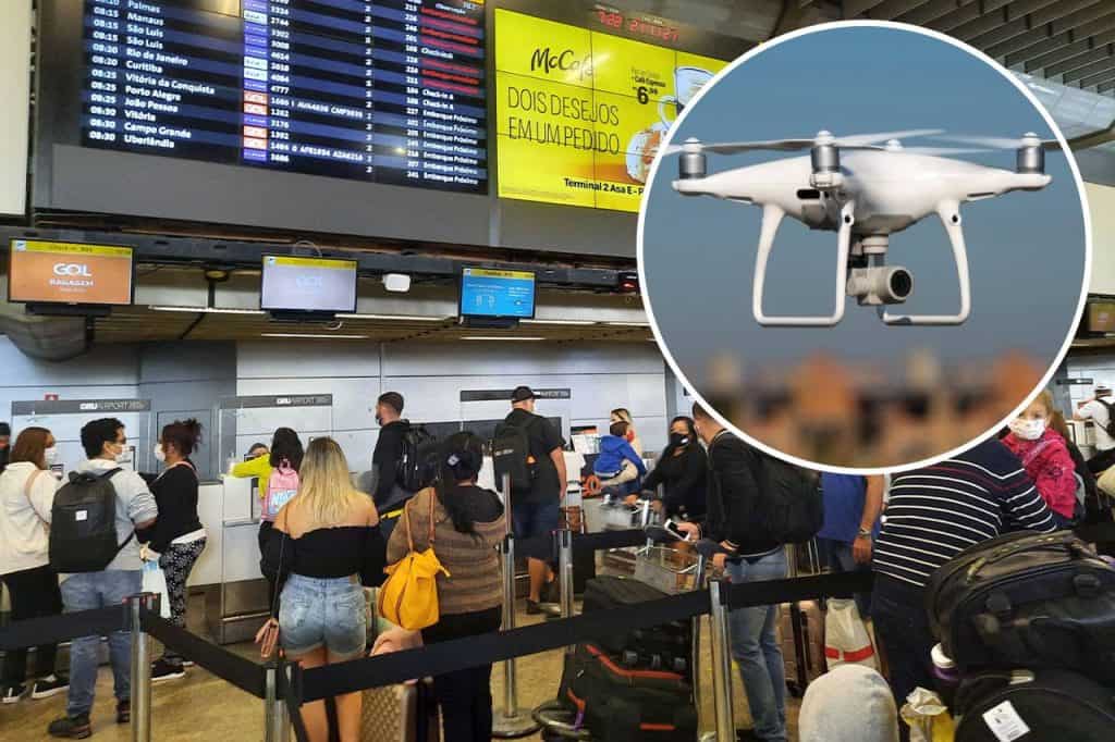 drones atrapalham aeroporto