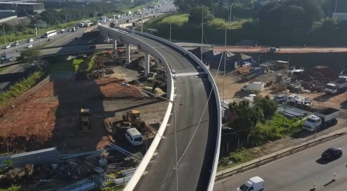 obra na dutra: imagens de drone mostram a situação atual