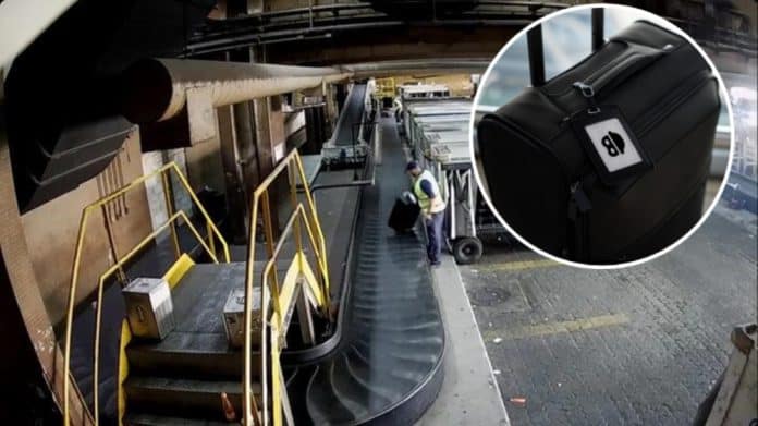 quadrilha de etiqueta de bagagem aeroporto de guarulhos