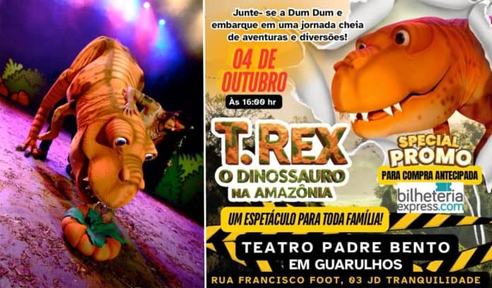 t-rex na amazonia, teatro padre bento