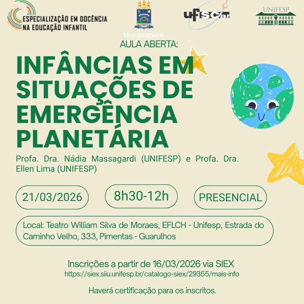 Unifesp Guarulhos debate Infâncias em Situações de Emergência